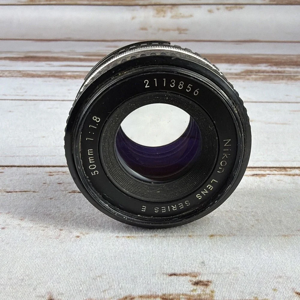 Nikon Series E 50mm f/1.8 MF Prime Lens Vintage Scratched Glass Read
